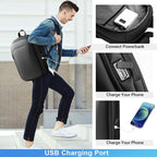hk Business Backpack for Men 17 Inch,Slim & Expandable Waterproof Travel Laptop Backpack with USB Charging,Anti-Theft Lightweight Large Work Computer Bag,College Laptop Backpacks Gifts for Men Women