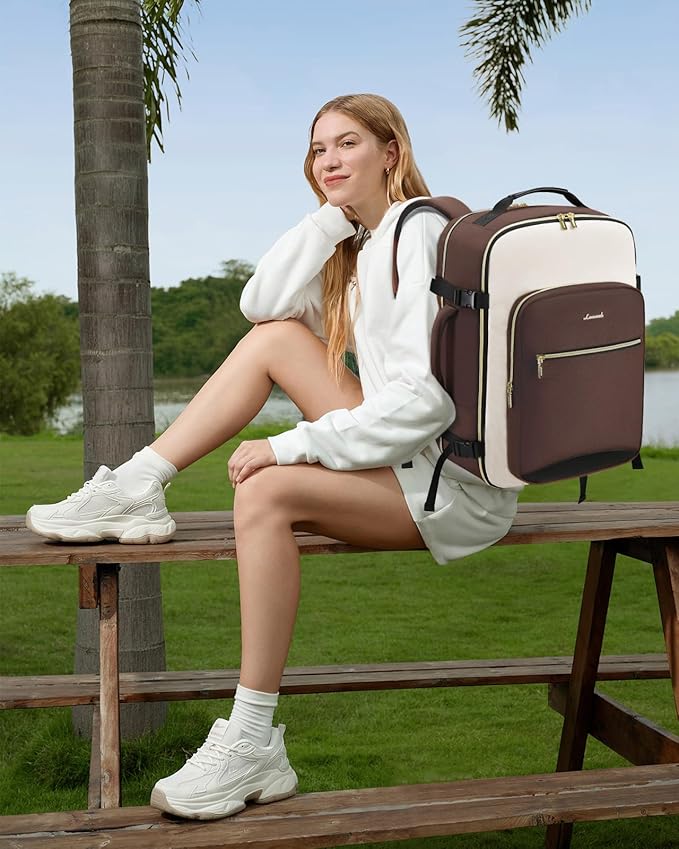LOVEVOOK 50L Travel Backpack for Women & Men, Airline Approved Carry On Luggage with 3 Packing Cubes, TSA Overnight Bags, Waterproof Personal Item Bag, Weekender Essentials Backpacks fits 17" Laptop