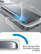 LISEN Qi2 15W Ultra Slim MagSafe Battery Pack,5000mAh Fast Charging MagSafe Power Bank Slim Wireless,Slim Magnetic Portable Charger,Magnetic Power Bank for iPhone Air/17/16/15-12 Series，Pink
