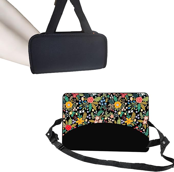 Foot Hammock for Plane Travel Essentials Relax Your Foot Rest for Airplane Gadgets Adustable Airplane Travel Accessories for Flight Essentials (Flower)