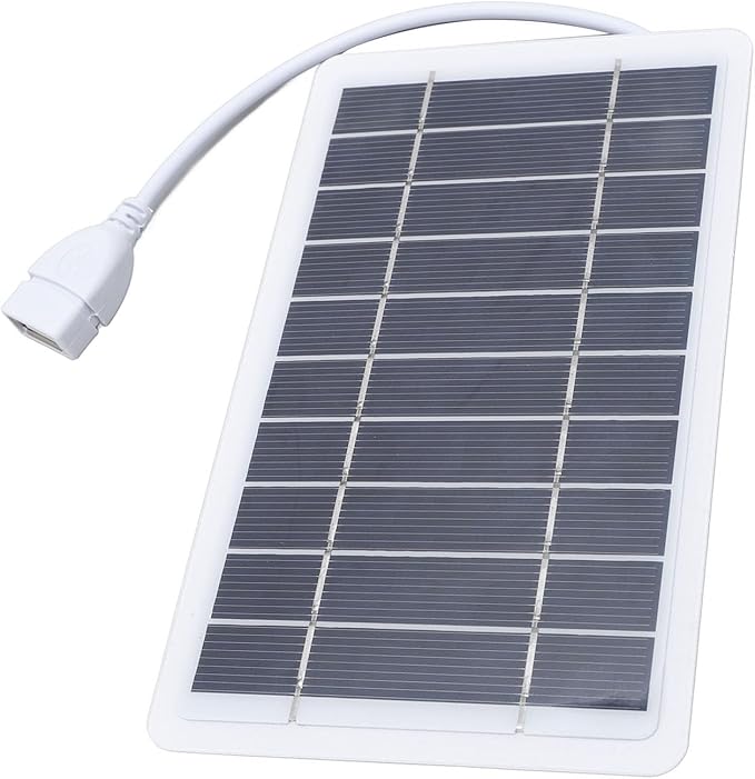 Solar Panel Power Bank, Monocrystalline Silicon 2 USB Outputs High Efficiency Portable Phone Charger, with Compact Size for Camping Hiking Travel
