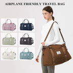 HYC00 Travel Duffel Bag,Carry-on Overnight Weekender Bags for Women,Sports Tote Gym Bag with Wet Pocket