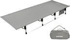 MARCHWAY Lightweight Folding Tent Camping Cot Bed with Lever Lock, Easy Setup Portable Compact for Outdoor Travel, Hunting, Hiking, Motorcycling, Support 330Lbs (Grey)