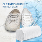 Teletrogy Shoe Washing Bag for Washing Machine, Fluffy Fibers Keep 360° Wrap-around Cleaning, Adjustable Shoe Trees, Durable Hidden Zipper Reusable Laundry Bag for Sneaker Gym Shoes White