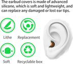 Silicone Earbud Tips Replacement - Fit Most In-Ear Earbuds (Inner Hole 3.8mm - 5.1mm) - 9 Pairs S M L