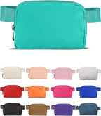 YOSHUYUKI Waist Belt Bag for Women Lulu Dupes Mini Small Crossbody Purse Sling Cute Fashion Waterproof Fanny Pack Over The Shoulder Bags Fashionable Travel Running Belt Pouch Bum Bag Peppermint Green