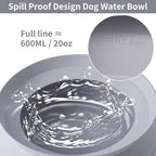 SLSON Spill Proof Dog Water Bowl for Cars,Collapsible No Splash Dog Travel Bowls Integrated Molding Portable Pet Bowl for Vehicle Road Trip Truck,RV,SUV,Boat Accessories (Cold Grey)