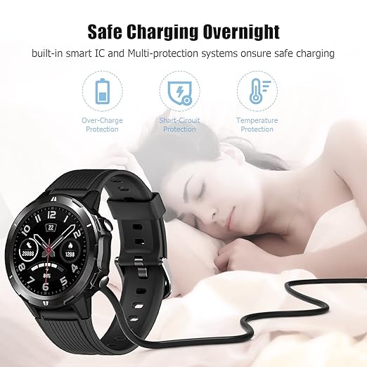 Smart Watch Charger for Letsfit Willful YAMAY VeryFitPro, [ 3-Pack 3.3-Feet ] Replacement Magnetic Watch USB Charging Cable Cord for SW021 SW023 Letsfit ID205L ID205U ID205S SW025 Uwatch 3S 3 2 2S