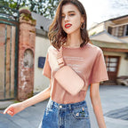 Belt Bag Fanny Pack Crossbody Bags for Women Fashion Waist Packs with Adjustable Strap Gifts for Women Men Teen Girls (Coral Pink)