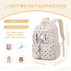 PIG PIG GIRL Corduroy Backpack Kids Backpack for Girls School Bags for Middle School Students Book Bag for Elementary Primary Kawaii Ita Backpack, Flower