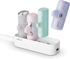 iWALK Charger Station for Portable Charger 4500mAh, 4800mAh, 5000mAh Power Bank for iPhone Charging Station Multiple USB-C Family-Sized Charger Station for Home(Station Only), White