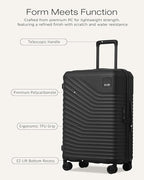 Coolife Carry On Luggage Expandable Hardside Upgrade PC Durable Lightweight Travel Suitcases with Dual Spinner Wheels & TSA Lock (Black, Carry-On 20-Inch)