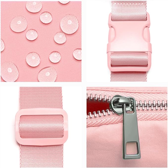 Belt Bag for Women Fanny Pack Crossbody Bags for Women Fashion Waist Packs with Adjustable Strap Gifts for Teenage Girls Women Men (Light Pink)