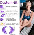 Waterproof Swimming Ear Plugs for Adults - 4 Pairs of Reusable Soft Silicone Swim Earplugs,Perfect for Surfing, Diving,Pool,Showering and Other Water Sports - Keep Water Out and Ear Protection