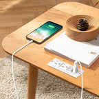 Recessed Outlet Desk Outlets with USB Ports Recessed Power Strip with 2-Socket 2-USB Charging Ports Desktop Power Grommet Charging Station with 6FT Extension Power Cord,Flat Plug