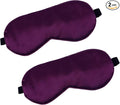 2 PCS Purple Silk Sleep Mask - Eye Masks for Sleep Blindfold Travel Eye Covers for Sleeping Men & Women