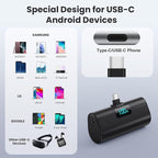 [2-Pack]Portable Charger for iPhone 16/15 Series,5200mAh PD USB C Power Bank Built-in USB-C Connector,Battery Pack Compatible with iPhone 16/16 Plus/16 Pro/16 Pro Max/15 Series,Android (Black+Black)