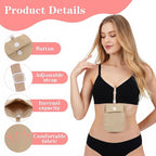 Undercover Bra Wallet, Hidden Travel Pouch with Adjustable Elastic Strap, Secret Stash Pocket for Passport, Credit Cards, Money and Valuables (Khaki)