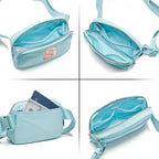 Gitus Gifts for 7 8 9 10 11 Year Old Girls Belt Bag Fanny Pack Crossbody Bags with Initial Letter Patch Birthday Gifts for Daughter Sister Friends Teen girls (Icing Blue-S)