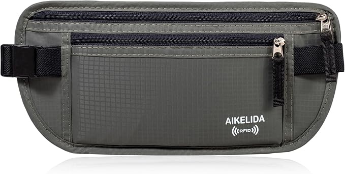 RFID Blocking Passport Holder - Money Belt & Travel Wallet, Travel Belt Bag Fanny Pack for Women Men