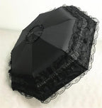 URAWESO Vintage Lace Parasol Gothic Lolita Umbrella UV Sun Protection Witch Cosplay Photoshoot Props Party Decoration