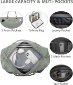 Women Weekender Travel Duffle Bag: Travel Duffel Overnight Bags with Shoe Compartment Large Carry on Tote with Toiletry Bag Weekend Traveling Yoga Gym Hospital Bag for Women with Wet Pocket Green