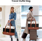 LOVEVOOK Weekender Bag, Large Travel Duffel Bag for Women with 2 Packing Cubes, Carry on Overnight Bag with Shoe Compartment, Mom Hospital Bags for Labor and Delivery
