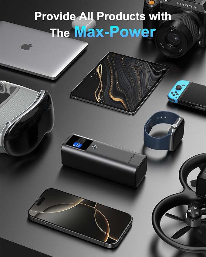 AsperX Laptop Power Bank, 27,600mAh 162.5W Aluminum Unibody PD3.1 Fast Charging Portable Charger Power Bank, 99.36Wh Battery Bank for MacBook Pro/Air/iPhone 16/iPad/S25 Ultra/Dell/HP (Flight-Approved)