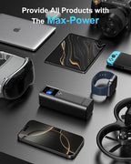 AsperX Laptop Power Bank, 27,600mAh 162.5W Aluminum Unibody PD3.1 Fast Charging Portable Charger Power Bank, 99.36Wh Battery Bank for MacBook Pro/Air/iPhone 16/iPad/S25 Ultra/Dell/HP (Flight-Approved)