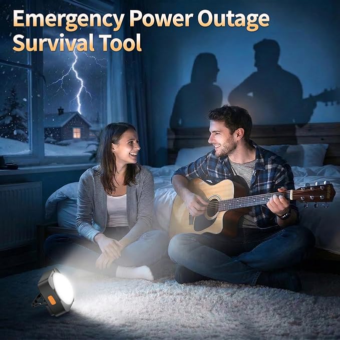 FLY2SKY Rechargeable Camping Lights 2000 mAh Tent Lights Portable LED Camping Lantern Survival Gear Essentials Camping Accessories for Hiking Backpacking Fishing Hurricane Emergency Power Outage（1PCS）