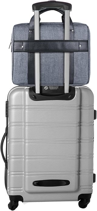 Vangoddy Laptop Bag Crossbody Messenger Water Resistant Shoulder Briefcase Professional Computer Case Gray for Work, Commute