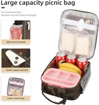 Lovoeo Lunch box Lunch bag for men women Insulated Lunchbox Lunch bags for Work Picnic Travel (Green camo)