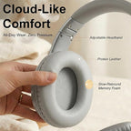 Wired Headphones, Premium Over-Ear Headset with Hi-Fi Stereo Sound, Noise-Isolating Ear Cushions, Lightweight Comfortable Design, Tangle-Free Cable, Ideal for Work & Daily Commute (Silver)
