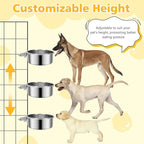 Large Dog Crate Water Bowl No Spill 2 Pack, Stainless Steel Dog Bowls for Food and Water, Pet Kennel Hanging Dogs Food Bowls for Medium/Large Dogs and Cats (7.1"x3.7" & 7.1"*2.6", Silver)