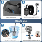 Portable Shower for Camping with 7800mAh Battery, Rechargeable Camping Shower with Intelligent LED Display, 3 Spray Modes, IPX8 Waterproof Outdoor Camp Pump for Hiking, Travel, Car, Pet