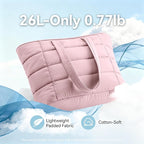 Puffer Tote Bag with Pouch,Women's Lightweight Quilted Shoulder Bag,15.6"/17.3" Laptop Travel Weekender for Work & Nurses
