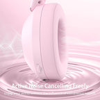 Active Noise Cancelling Headphones, 100H Playtime Headphone Wireless Bluetooth, Bluetooth Headphone with Microphone, Over Ear Wireless Headphones with Deep Bass,Fast Charging for Travel