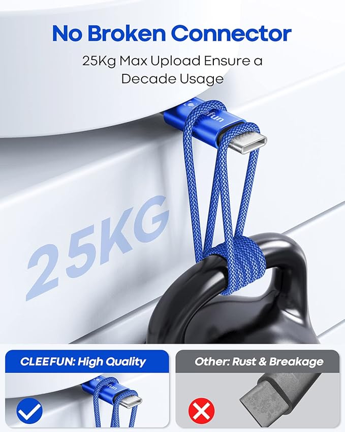 CLEEFUN USB C Cable 3ft, 5-Pack USB A to Type C Charger Cord Fast Charging for iPhone 17 16 15 Pro Max Air Plus, for Samsung Galaxy S25 S24 S23 S22 S21 S20 S10 A17 A16 A15 A56 A55 A26 A35 A36 A71