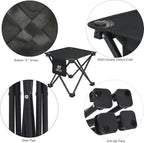 Opliy Camping Stool 2 Pack,13 Inch Portable Folding Stool for Outdoor Gardening and Beach Hiking Fishing,Foot Stool with Carry Bag (Black)