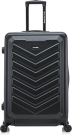US ARMY Fox 28 inch Hardside Luggage with Spinner Wheels | Lightweight Large Suitcase for Extended Travel | Chevron Icon, Gel Handle, Side Studs, Retractable Trolley, Heavy Duty | Black