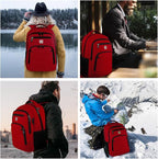 Volher Laptop Backpack,Business Travel Anti Theft Slim Durable Laptops Backpack,Water Resistant College Computer Bag for Women & Men Fits 15.6 Inch Laptop and Notebook-Red