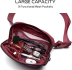 Belt Bag Fanny Pack Crossbody Bags for Women Fashion Waist Packs with Adjustable Strap Gifts for Women Men Teen Girls (Wine)