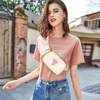 Gitus Personalized Gifts Birthday Gifts for Girls Fanny Pack Cross Body Bags with Initial Letter Preppy Stuff Gifts for Her Girlfriend Wife Sister Friends Mom (Ivory-V)