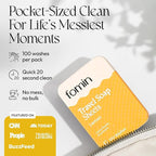 FOMIN - Paper Soap Sheets Tin for Traveling - (300 Sheets) Lemon Portable Travel Hand Soap Sheet, Dissolvable Mini Camping Hand Soap for Hand Washing
