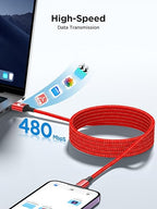 iPhone Charger 6FT [Apple MFi Certified] iPhone Charger Cord Fast Charging Lightning Cable Nylon Braided USB iPhone Cable Compatible with iPhone 14 Pro Max/13/12/11/XR/XS Max/X/8/7/6s Plus, iPad, iPod