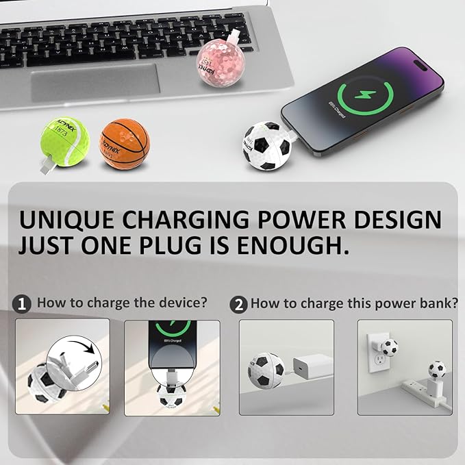Mini Portable Charger USB C Power Bank 2000mAh Phone Charger Battery Pack Compatible with iPhone 17/17 Air/17 Pro/17 Pro Max/16/16 Plus/16 Pro/16 Pro Max/15 Series, Galaxy Series, Android etc