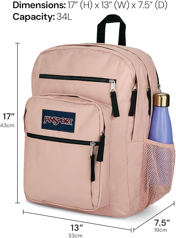 JanSport Laptop Backpack - Computer Bag with 2 Compartments, Ergonomic Shoulder Straps, 15” Laptop Sleeve, Haul Handle - Red/Multi Hippie Days