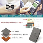 RFID Blocking Leather Passport Wallet Cover Case with Pen and Card Slots Travel Wallet for Women/Men Travel Must Haves Accessories