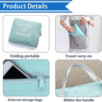 Foldable Travel Duffel Bag Tote Carry on Luggage Bag Spirit Airlines Personal item Sports Gym Bag Water Resistant Weekender Overnight Bags for Women and Men (Green)