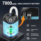Portable Shower for Camping with 7800mAh Battery, Rechargeable Camping Shower with Intelligent LED Display, 3 Spray Modes, IPX8 Waterproof Outdoor Camp Pump for Hiking, Travel, Car, Pet